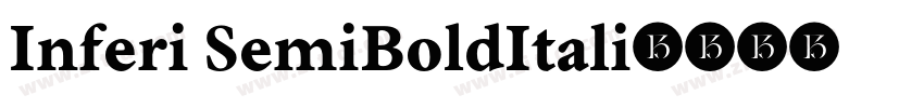 Inferi SemiBoldItali字体转换